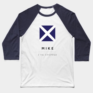 Mike: ICS Flag Semaphore Baseball T-Shirt